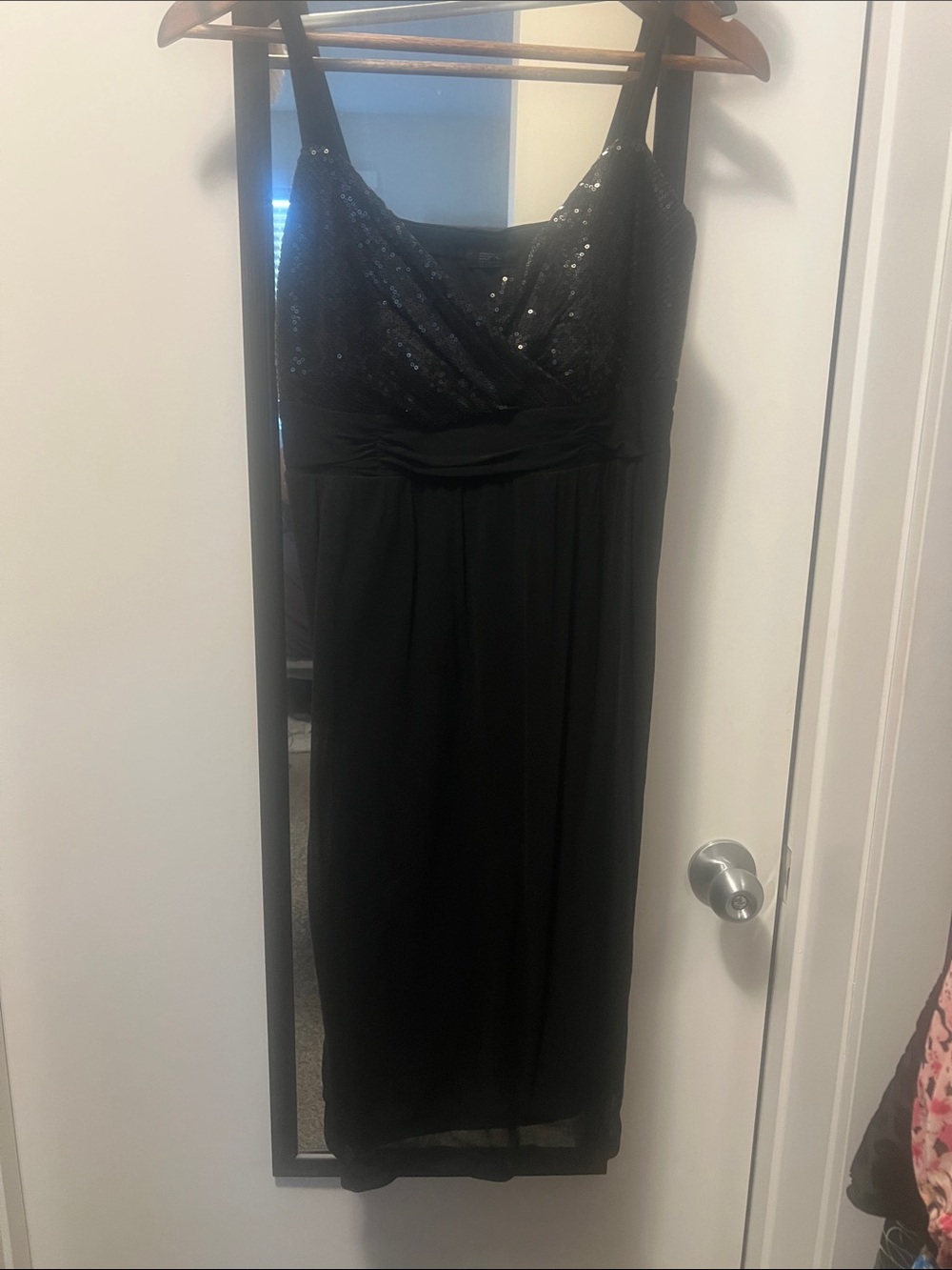 Esprit Black Sequin Midi Dress